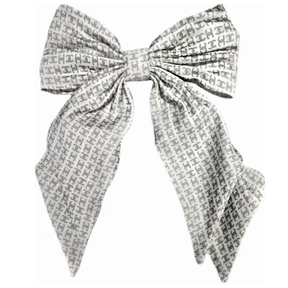 Coach-Inspired luxurious butterfly hair clip with full print